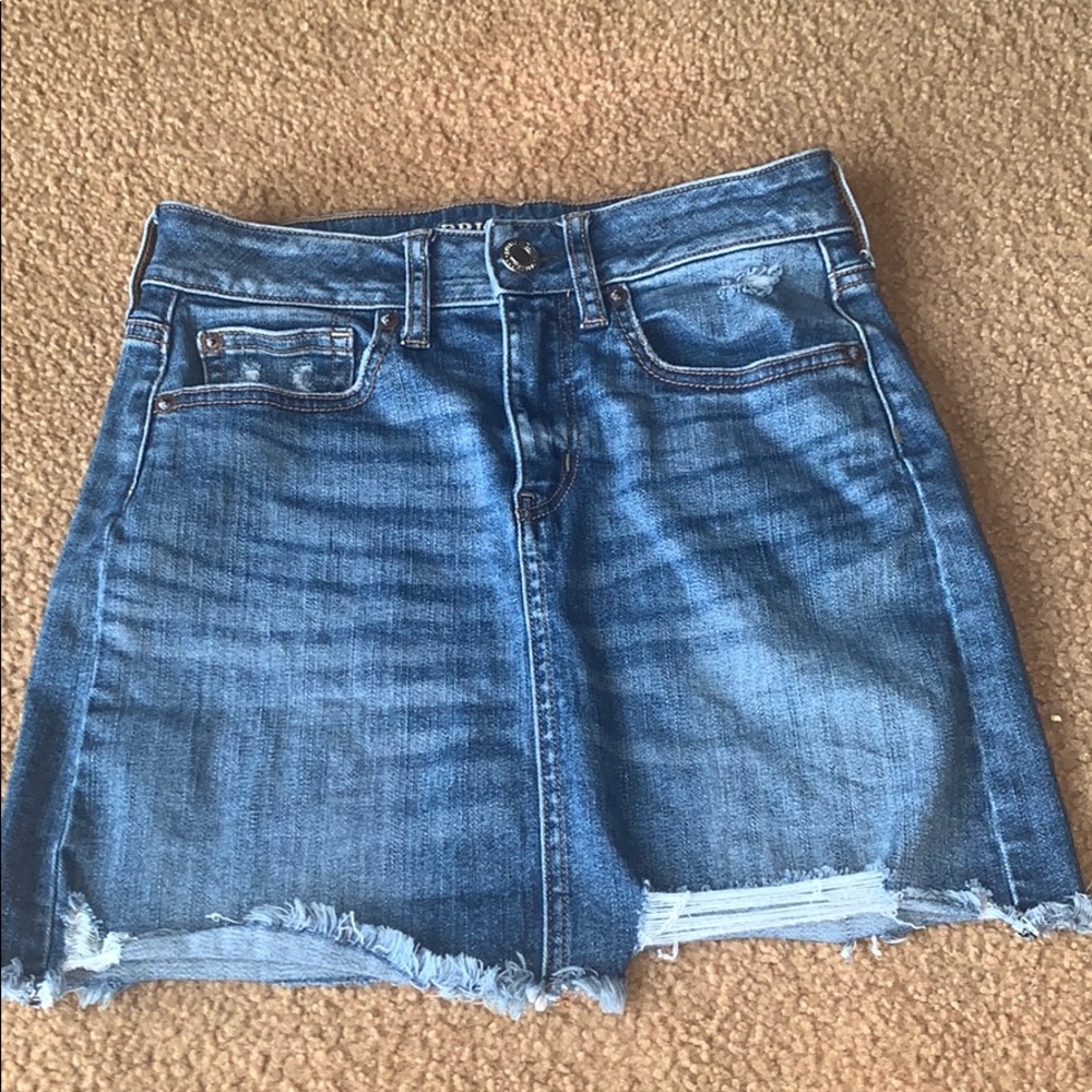 jean skirt american eagle